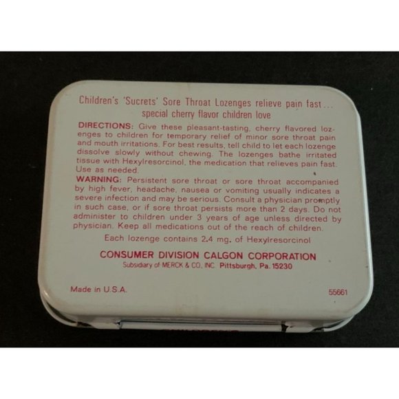 Vintage 1970's Children's Sucrets Tin Box - Empty - Picture 4 of 6